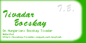 tivadar bocskay business card